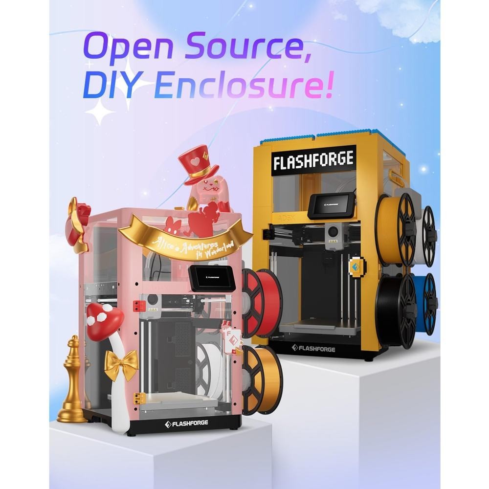 FLASHFORGE AD5X 3D Printer Enclosure Kit DIY Color Style Noise Odor Reduction US