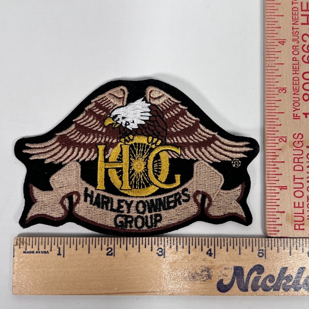 Harley Davidson "HOG" Harley Owners Group Eagle 5" x 3” Embroidered Patch NEW