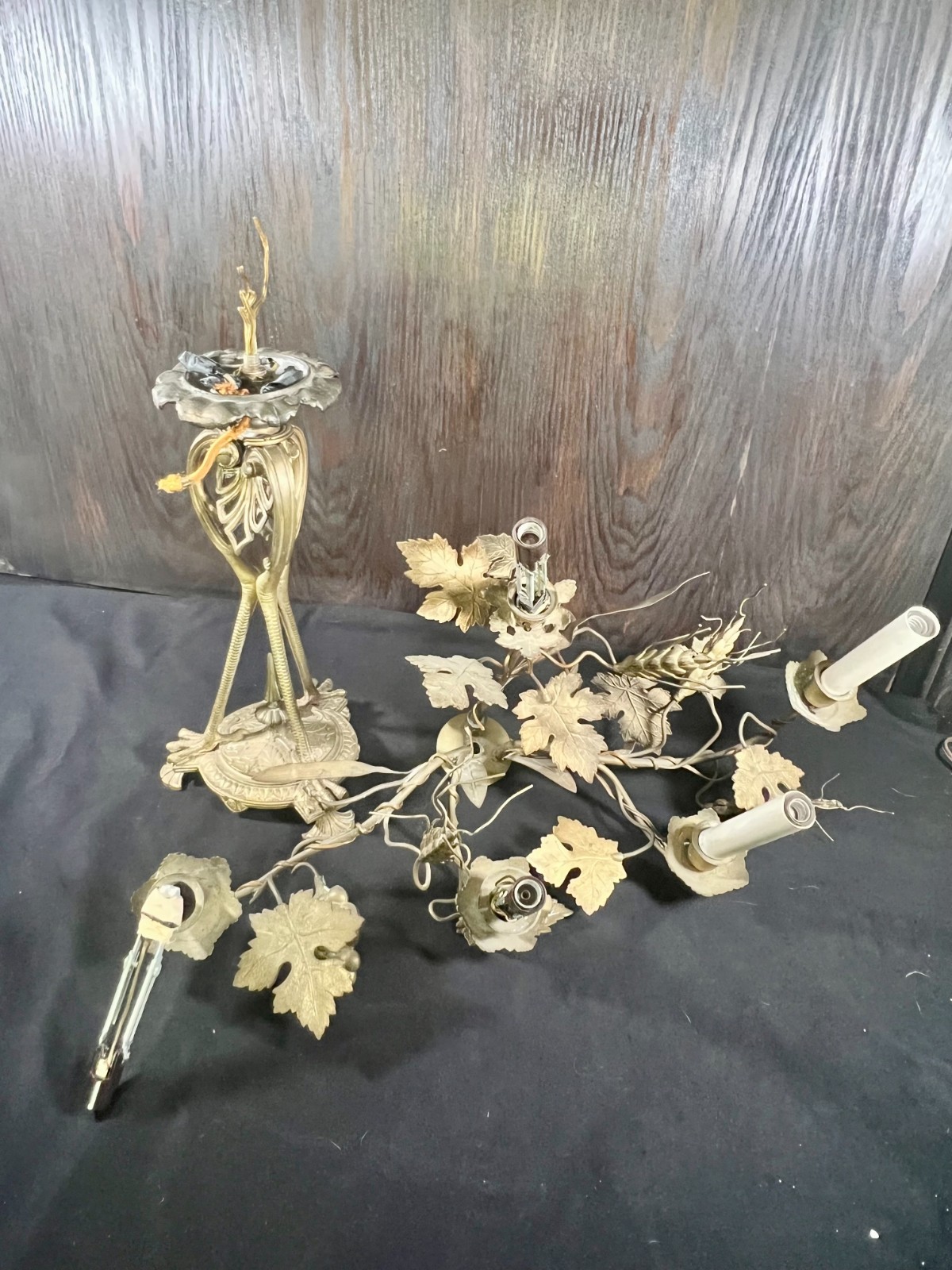 Antique Candelabra Table Lamps, set of 2 (Not Working -for parts or Restoration)