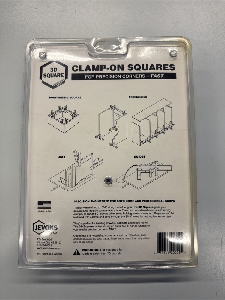 Jevons 3D Square Aluminum 6" per side 2 Pack