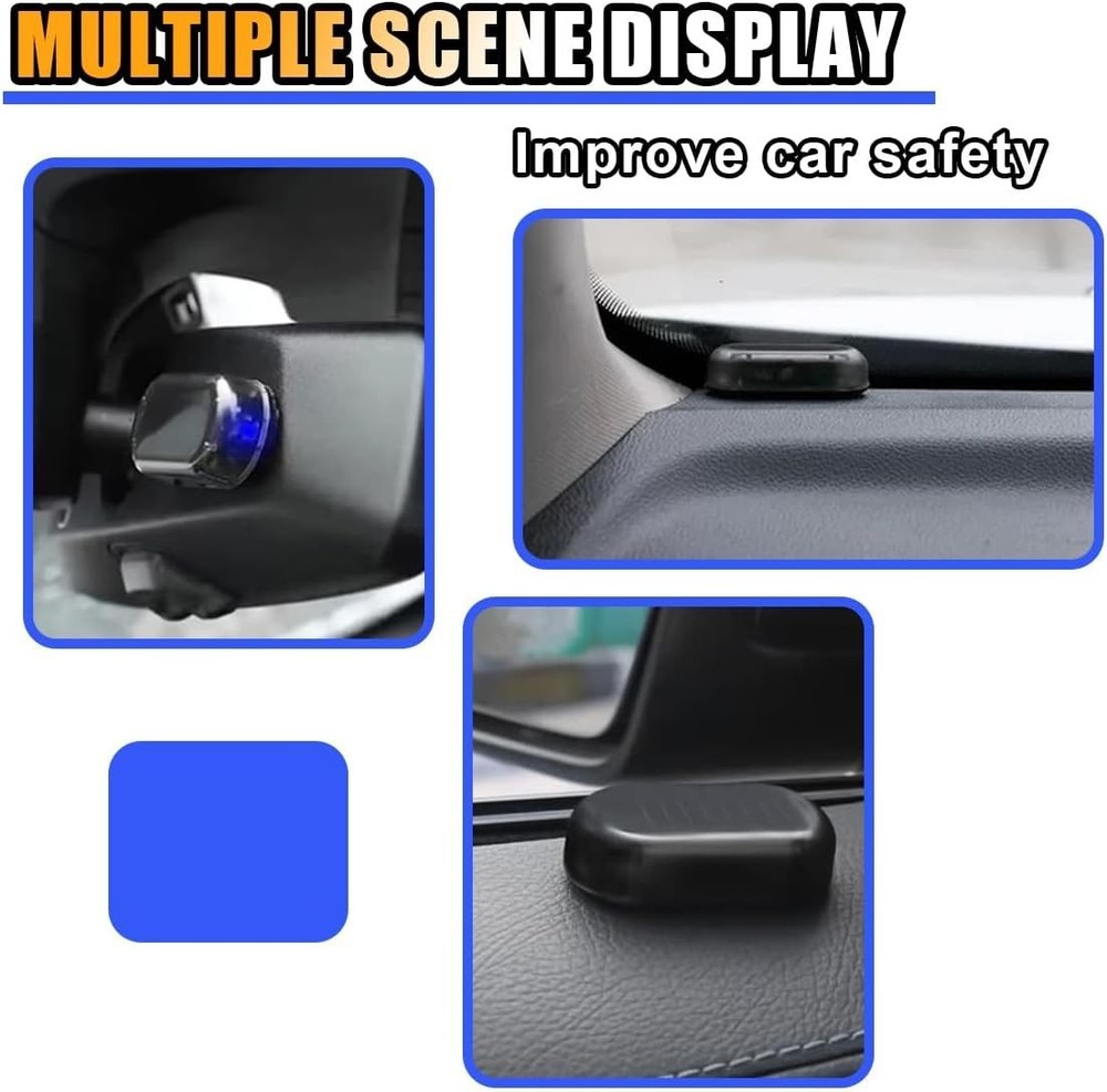 Solar-Powered Flashing Warning Light - Dependable Vehicle Security Accessory