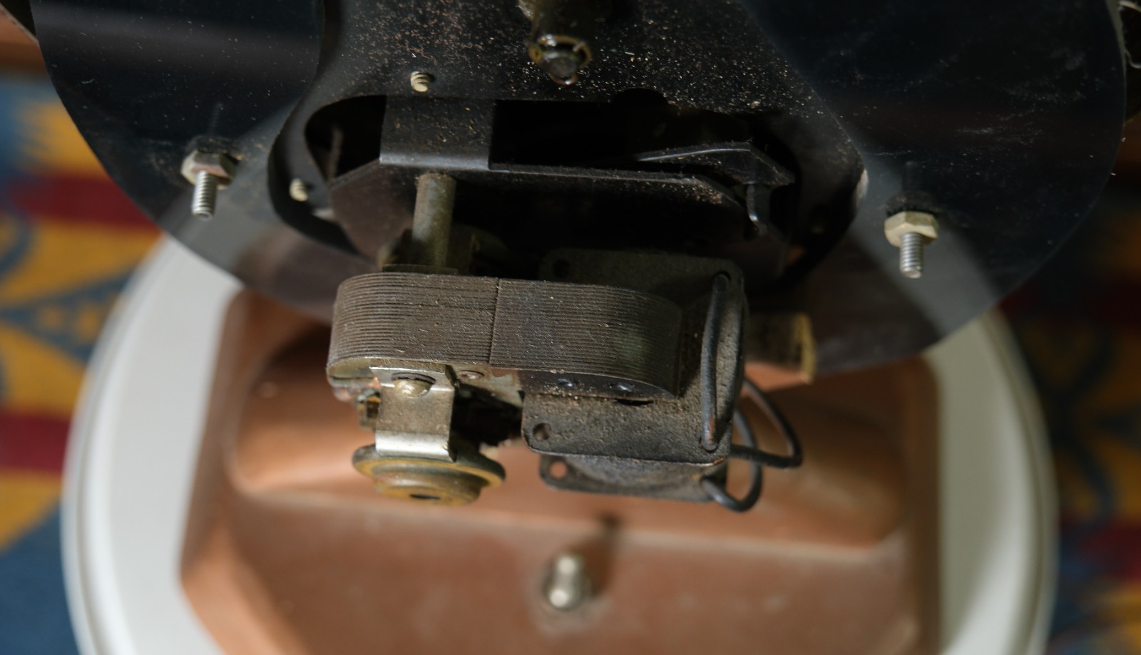 Vtg 1950's 1960's Motorized Hypnosis Vortex Wheel Hippy Drug Trip Folk Art AS-IS