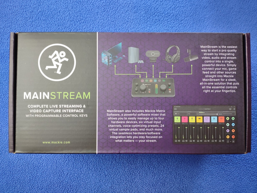 New Mackie MainStream Complete Live Streaming &Video Capture Recording Interface