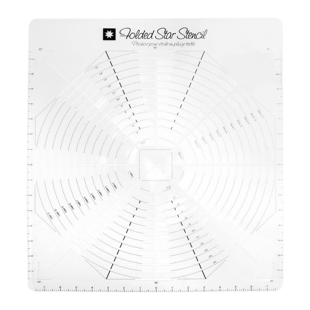 Folded Star Guide Template for Fabric, Printed Interfacing Templates Made3602