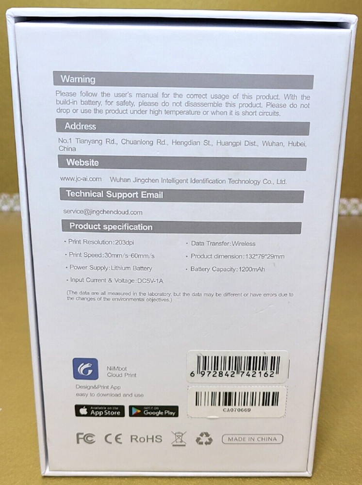 Label Maker Niimbot D11 2021 Wireless Bluetooth Sticker Label Printer with Roll