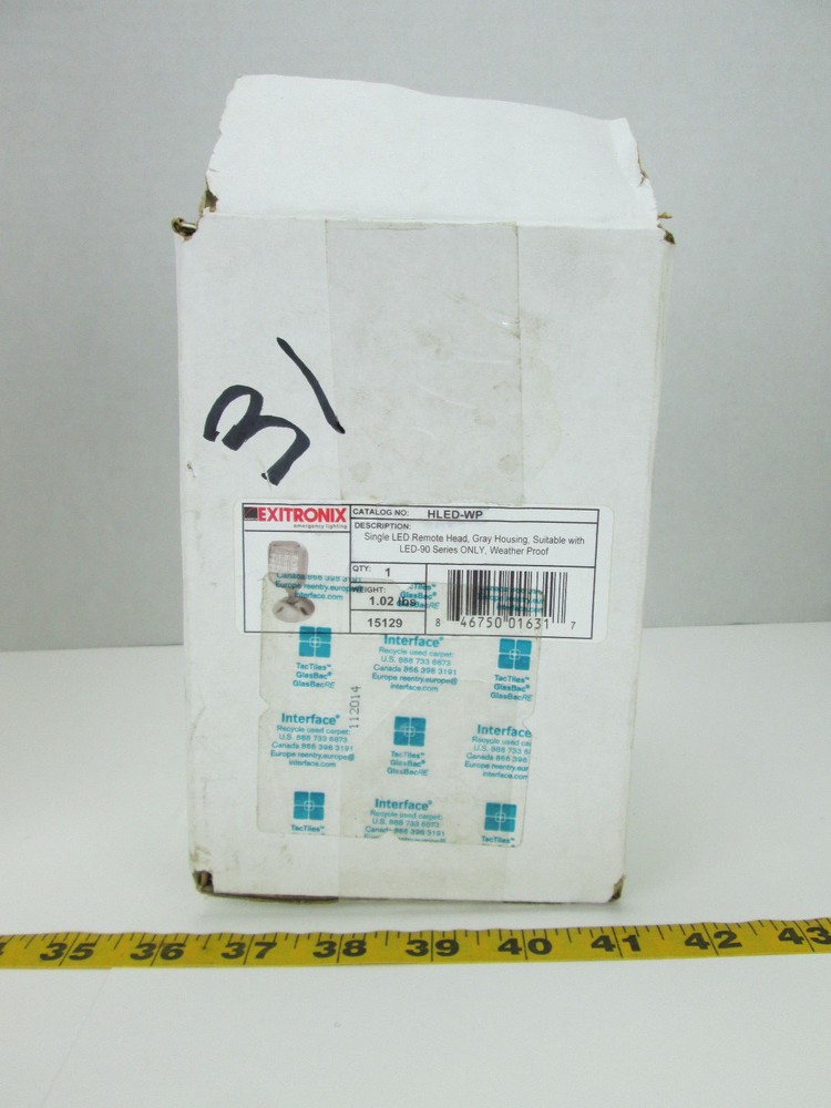 Exitronix Emergency Light New Single LED Remote Head HLED-WP Weather Proof T