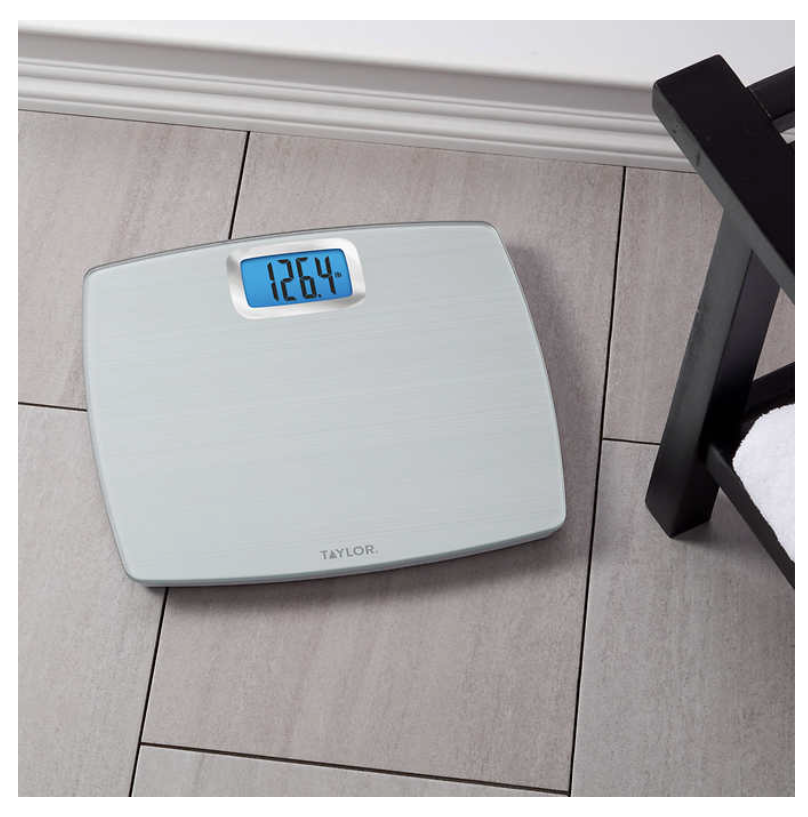Taylor Weight Tracking Body Scale in Silver **MISSING BACK PIECE**