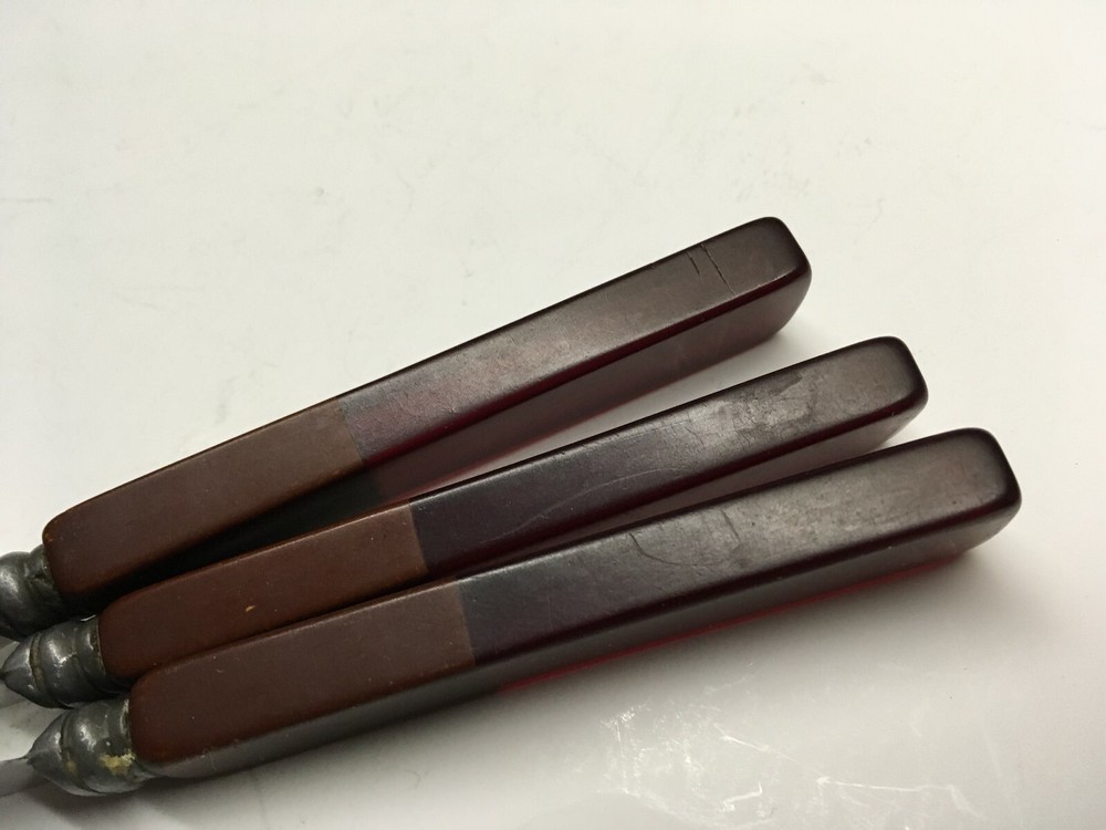 3 pcs Stainless 2-Tone Bakelite Flatware Knives
