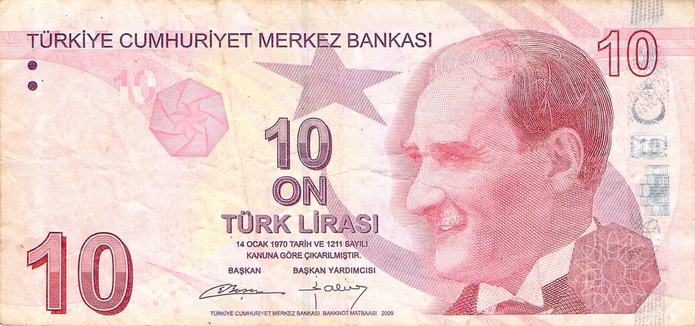 Turkey 2009 10 Lira P-223
