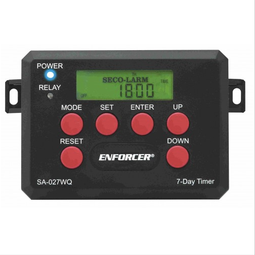 SECO-LARM Enforcer SA-027WQ 7 Day Timer Programmable Adjustable Time Backlit LCD