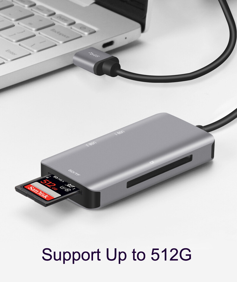 5in1 USB 3.0 SD CF Compact Flash TF MicroSD Card Reader for U Disk Mouse Writer