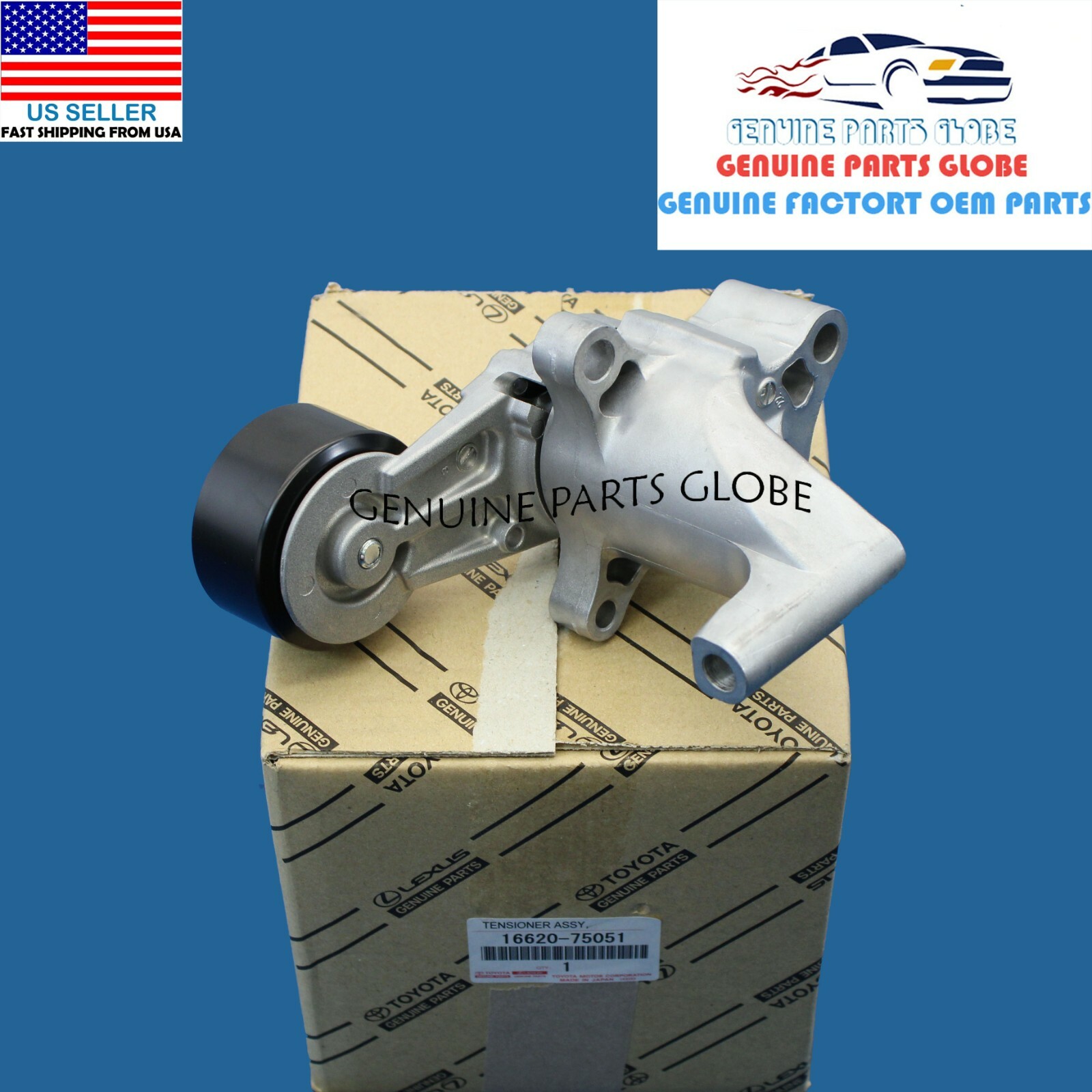 GENUINE TOYOTA 07-23 TACOMA 4RUNNER 2.7L SERPENTINE BELT TENSIONER 16620-75051