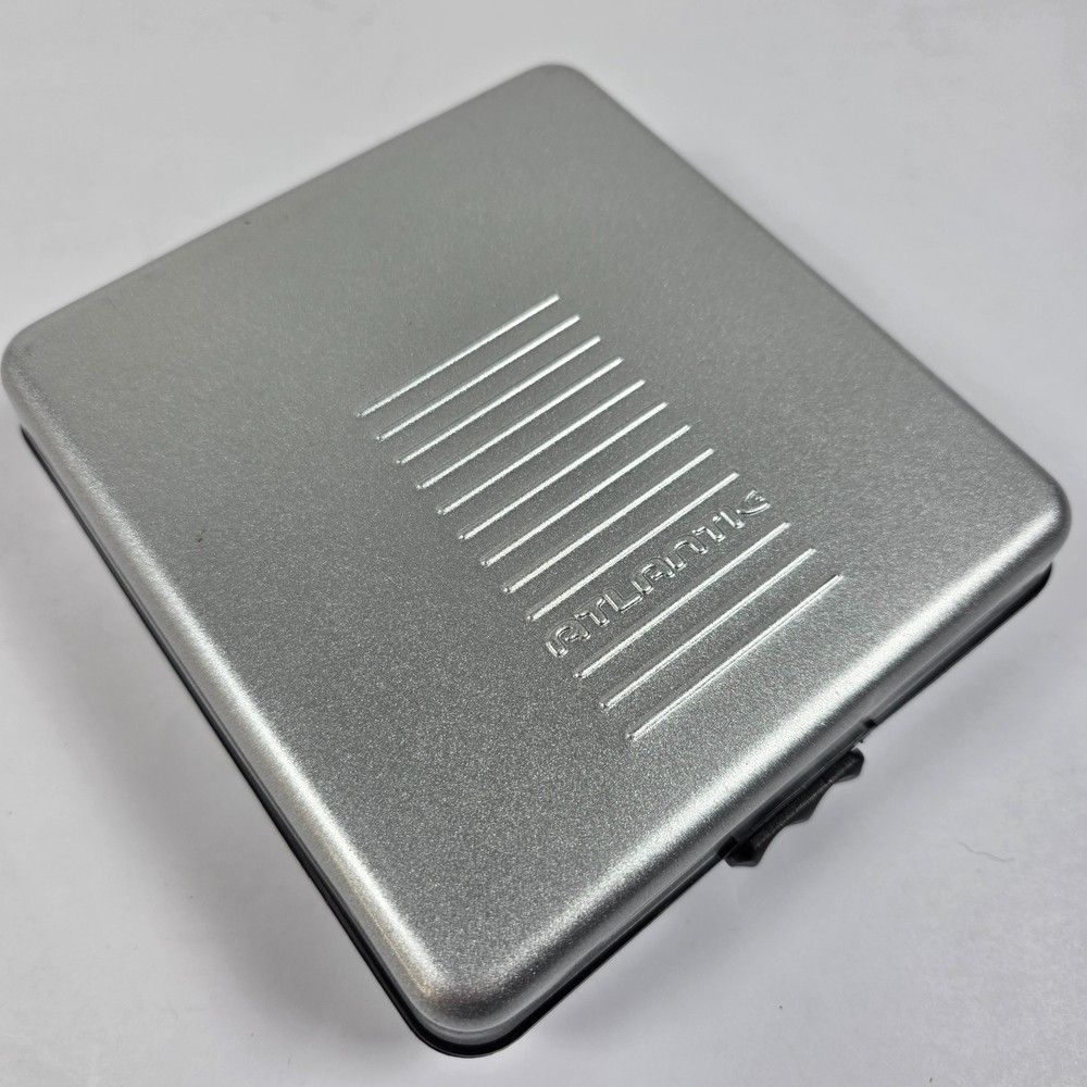 Atlantic Hard Shell 24 CD Media Audio Video Disc Storage Case Organizer Silver