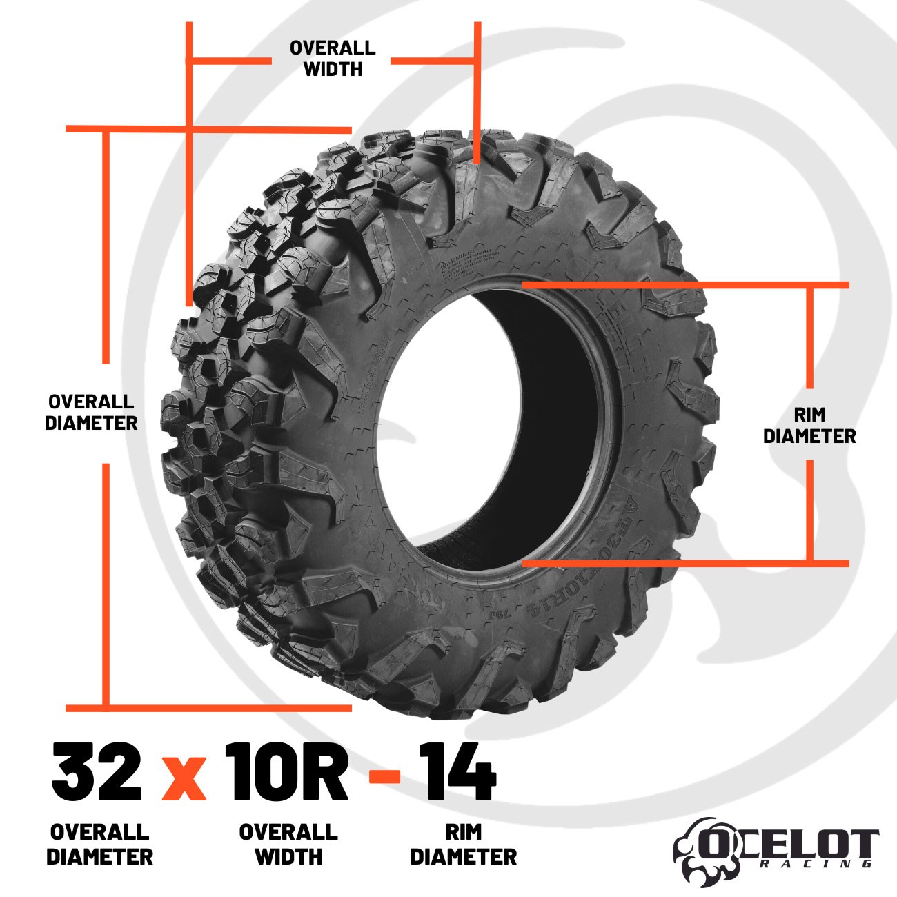 Ocelot Gotham 32x10R-14 ATV/UTV Tire - Set of 4