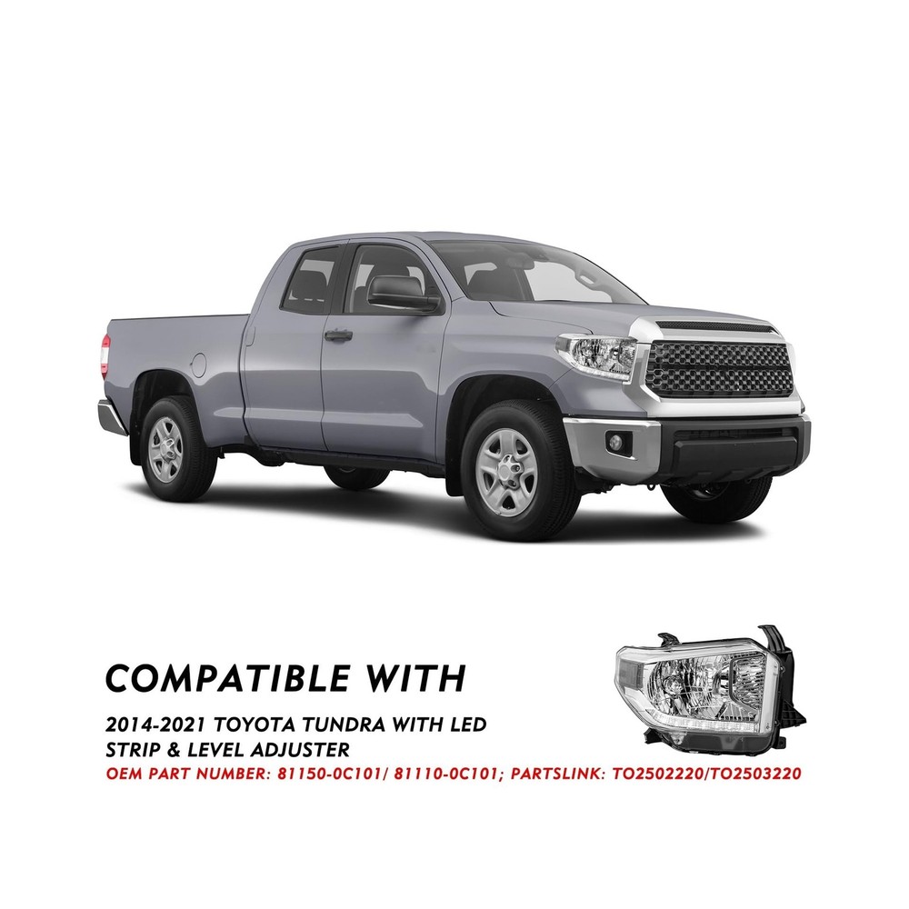 JSBOYAT Headlight Assembly Replacement for 2014 2015 2016 2017 2018 2019 2020...