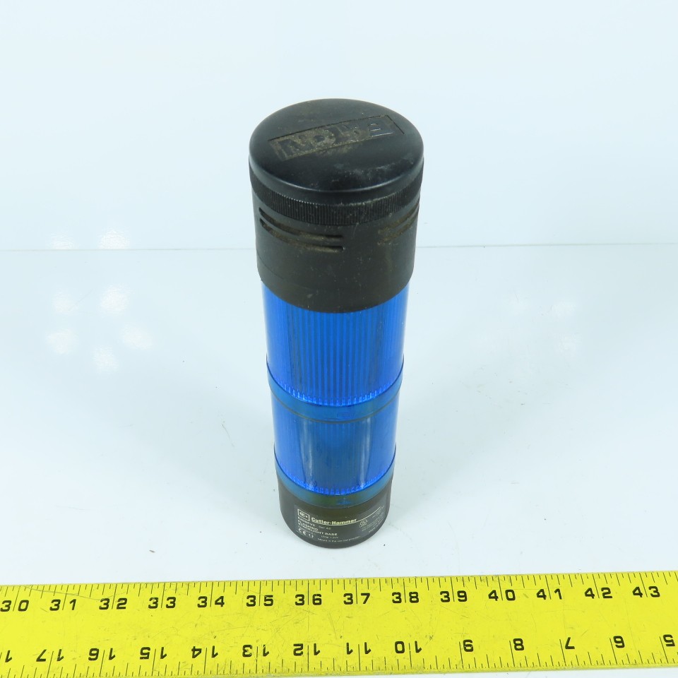 Eaton Cutler Hammer E26BFV2 SerA2 Blue Flashing Warning Stacklight 24V AC/DC