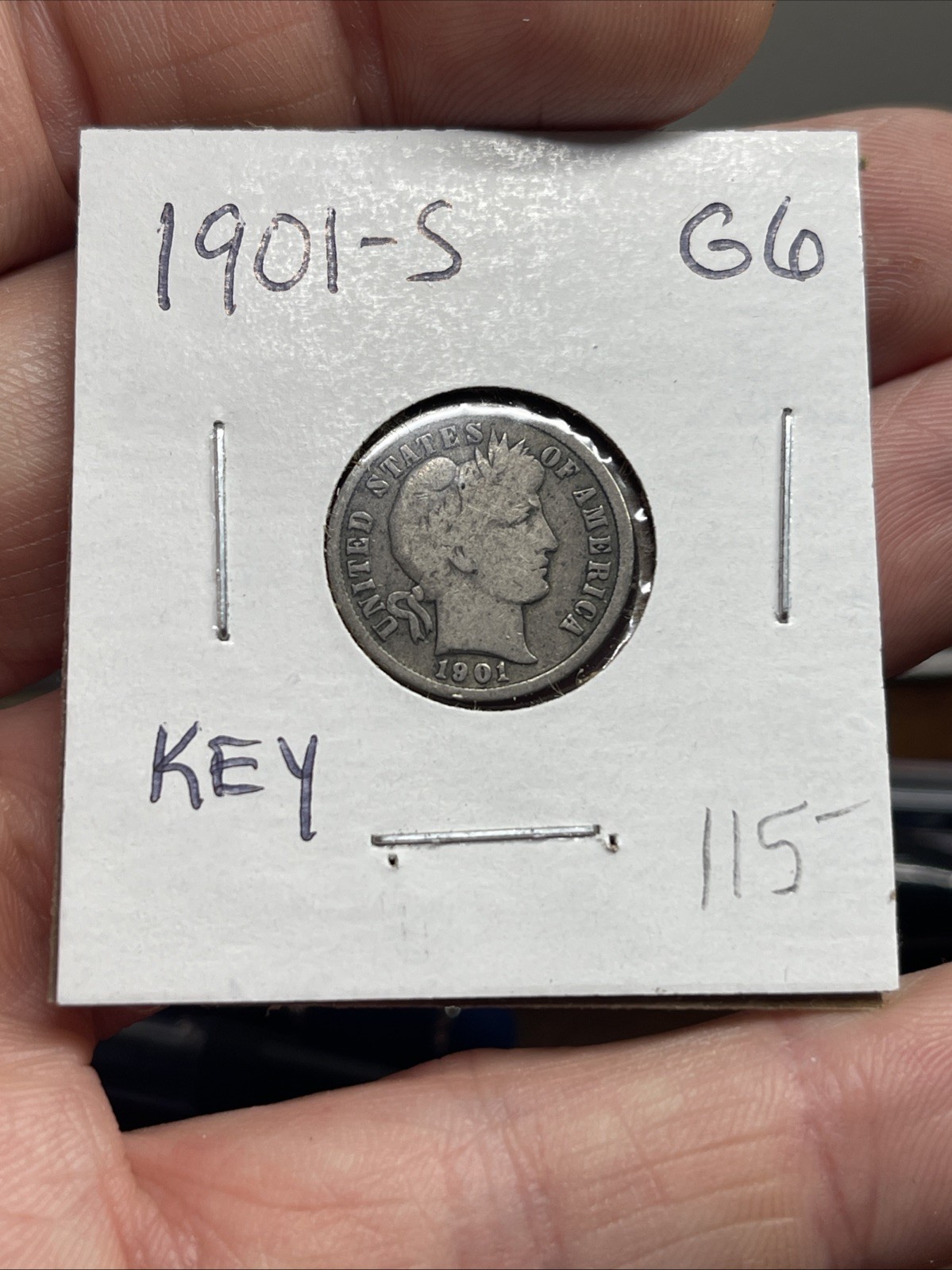 1901-S Barber Dime Key Date