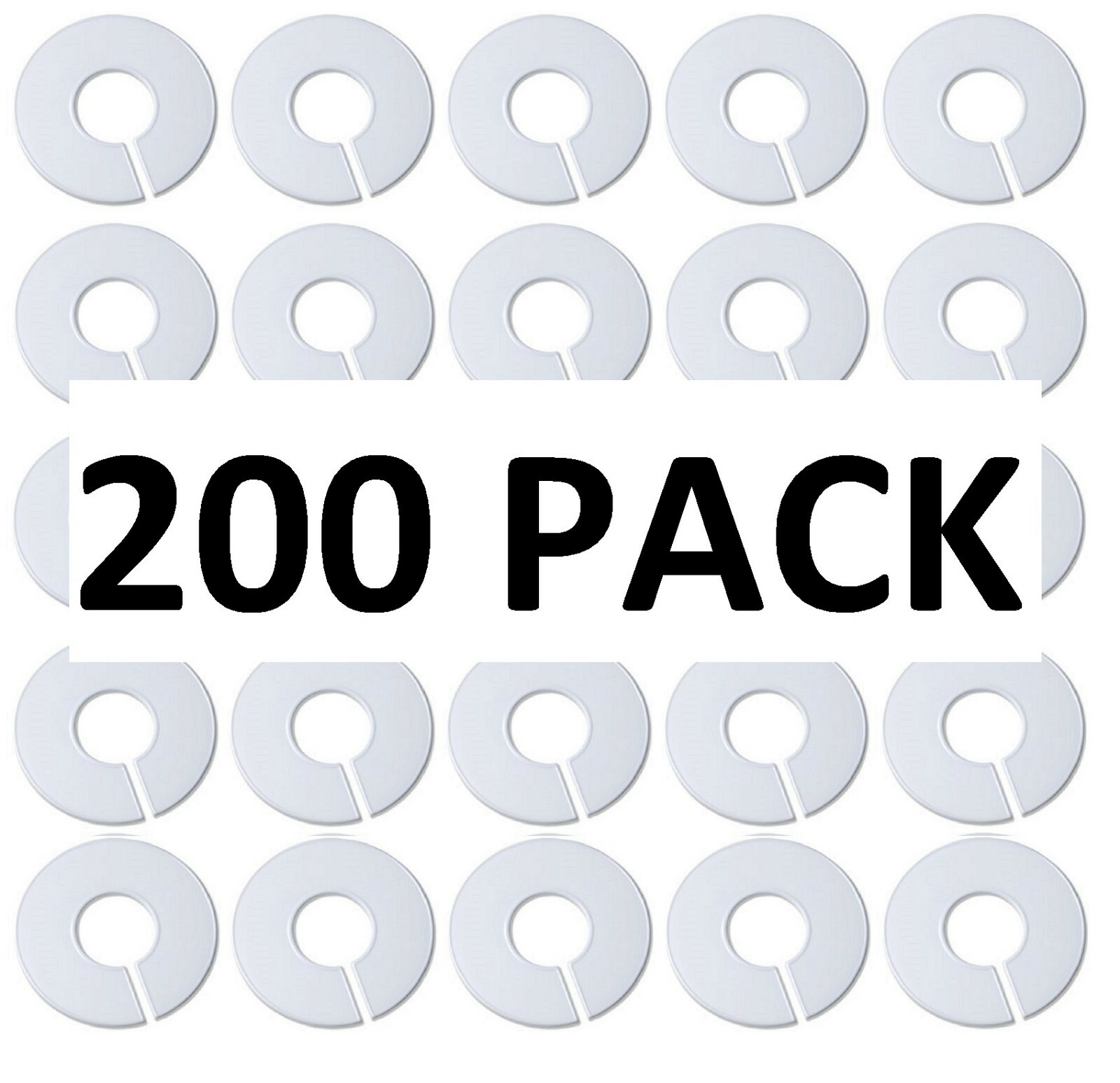 White Round Plastic Blank Rack Size Dividers - Multi-Pack