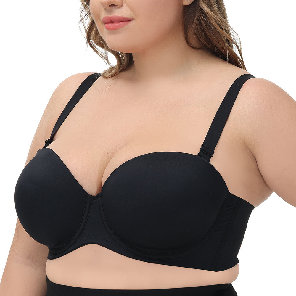 Women’s Strapless Bra Underwire Full Coverage Multiway Bra Plus Size Brassiere