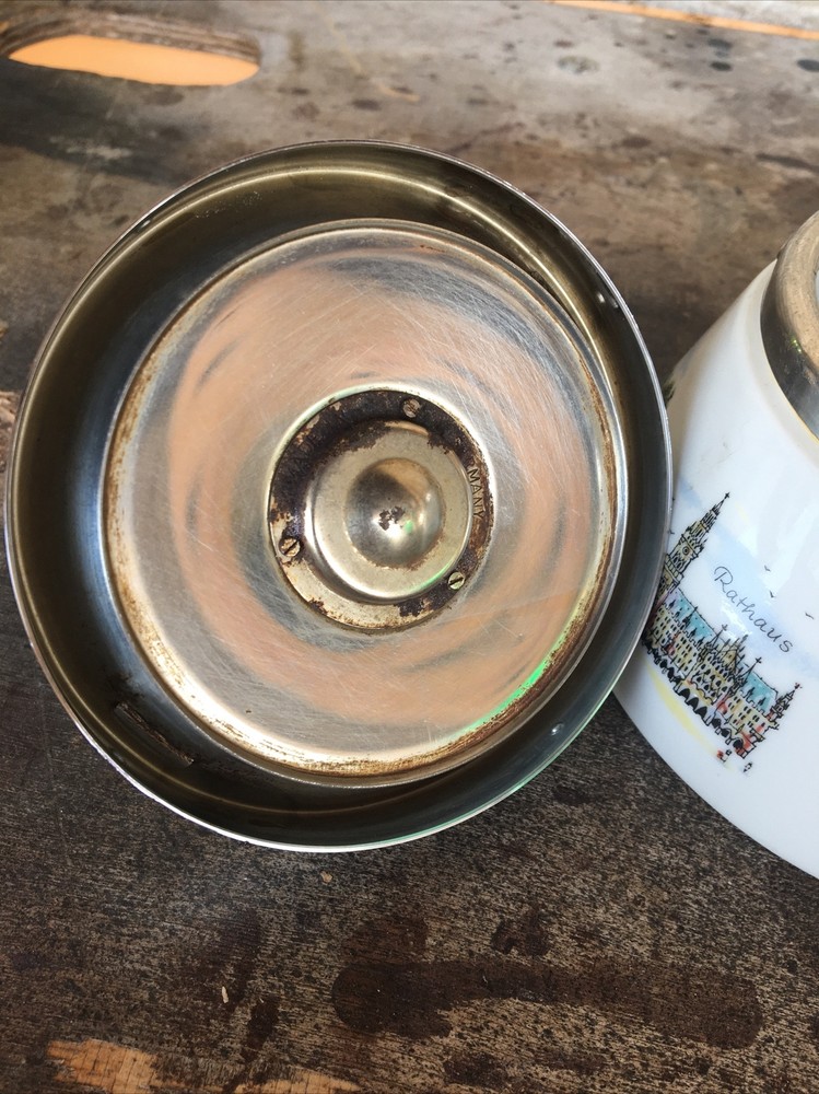 Vintage Tea Pot-Container - München Map Painted