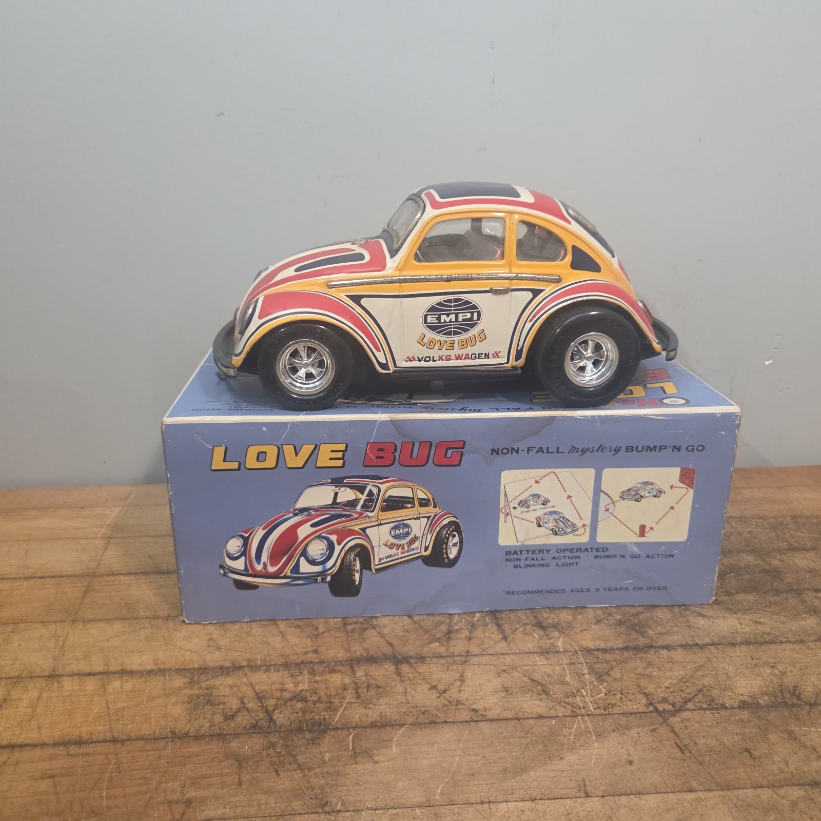 Volkswagen By Taiyo Empi Love Bug C-633 W/ Original Box Non Tested Beetle Car