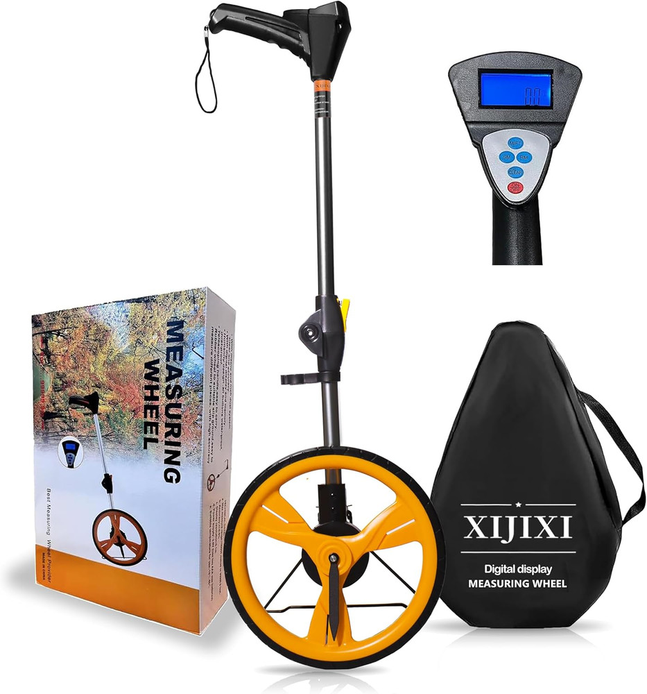Folding Digital Measuring Wheel with Backpack - 12.5" Distance Tool