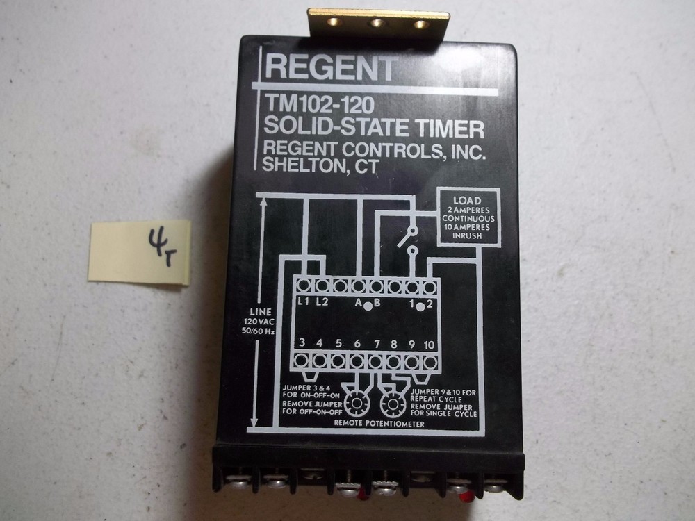 NEW NO BOX REGENT TM102-120 SOLID STATE AC TIMER (DD2)