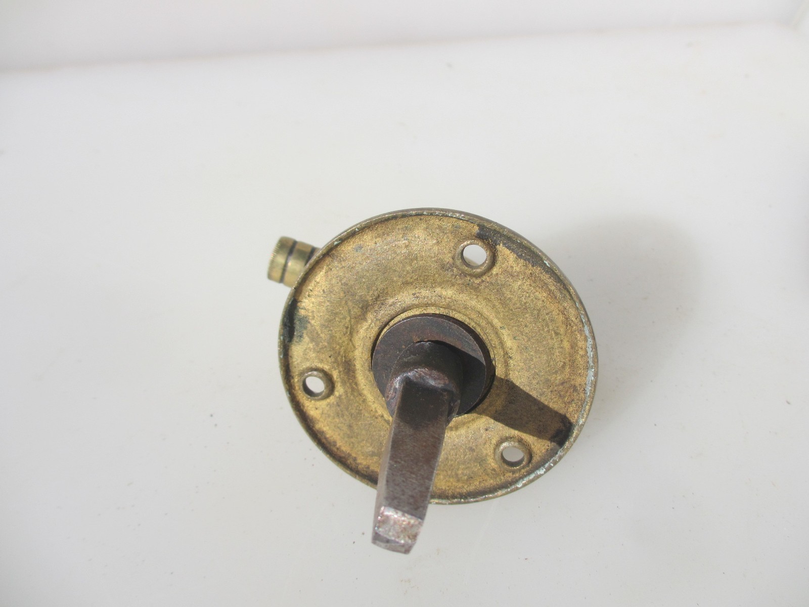 Antique Brass Safe Handle Centre Door Knob Pull Fist Hand Holding Rod Victorian