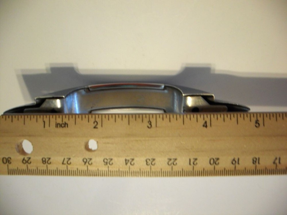 Vintage Chrome Drawer Pulls Stepped Sides Blk Lines Pointed Ends Amerock