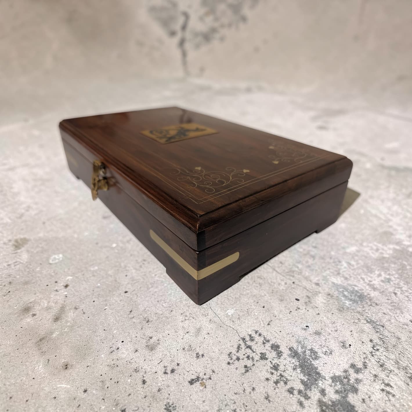 Colt Army Wood Red Velvet Lined Storage Case – Handmade Indian Rosewood/Sheesham