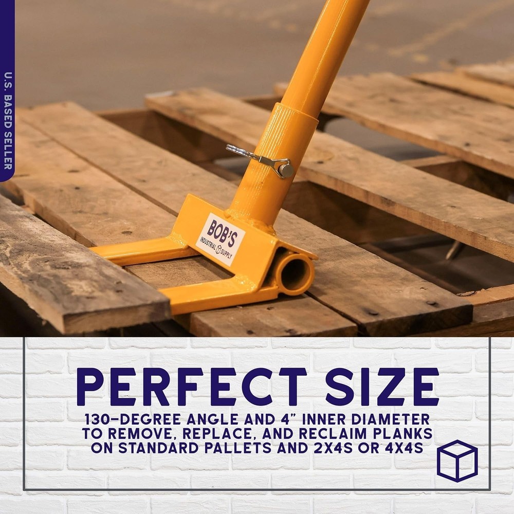 Comfort Grip Pallet Puller with 3 Sections - Ideal Wood Pry Bar for DIY Projects