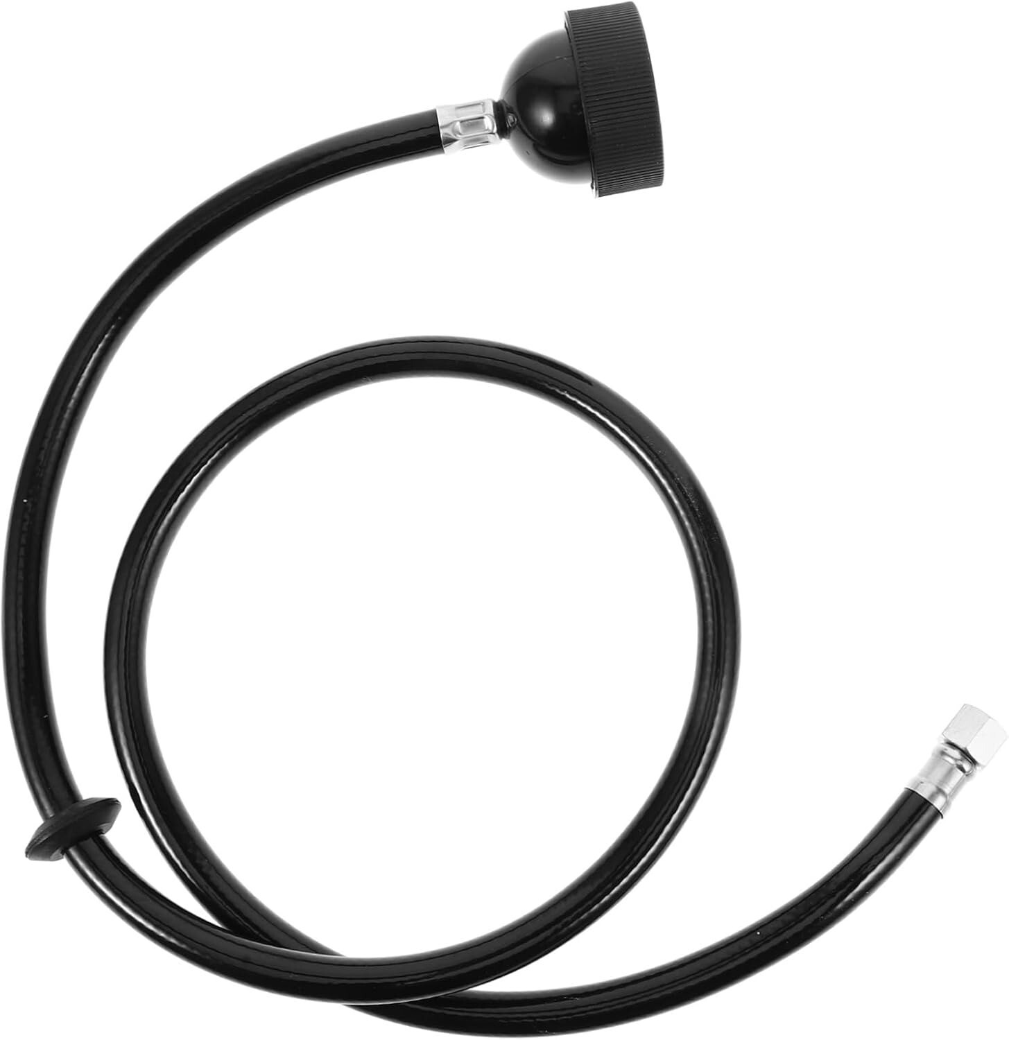 Salon Shampoo Faucet Sprayer Head Black Rubber Hose Beauty Equipment 120cm/47"