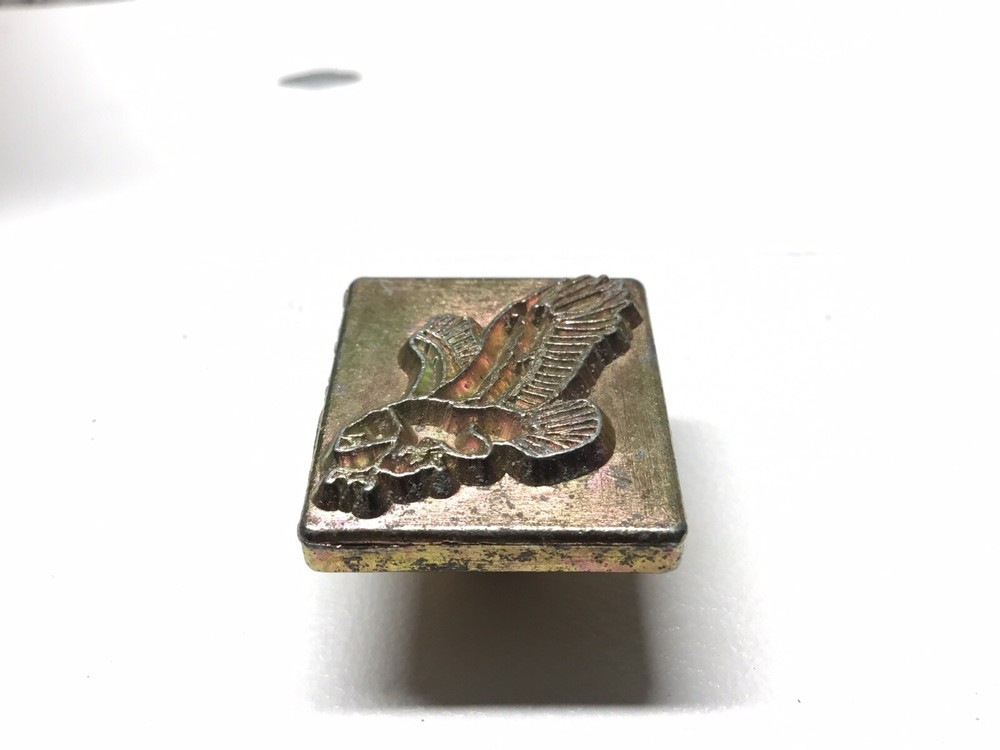 Midas 3D Leather Stamp #8266 Attack Eagle 1”x1 1/8” (Md74)