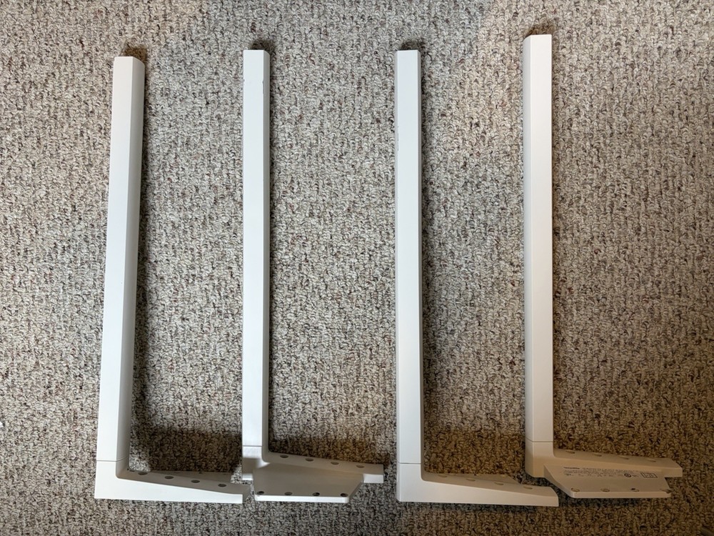 Herman Miller Everywhere C-Leg Table Base Set (4) - White - with Locking Wheels