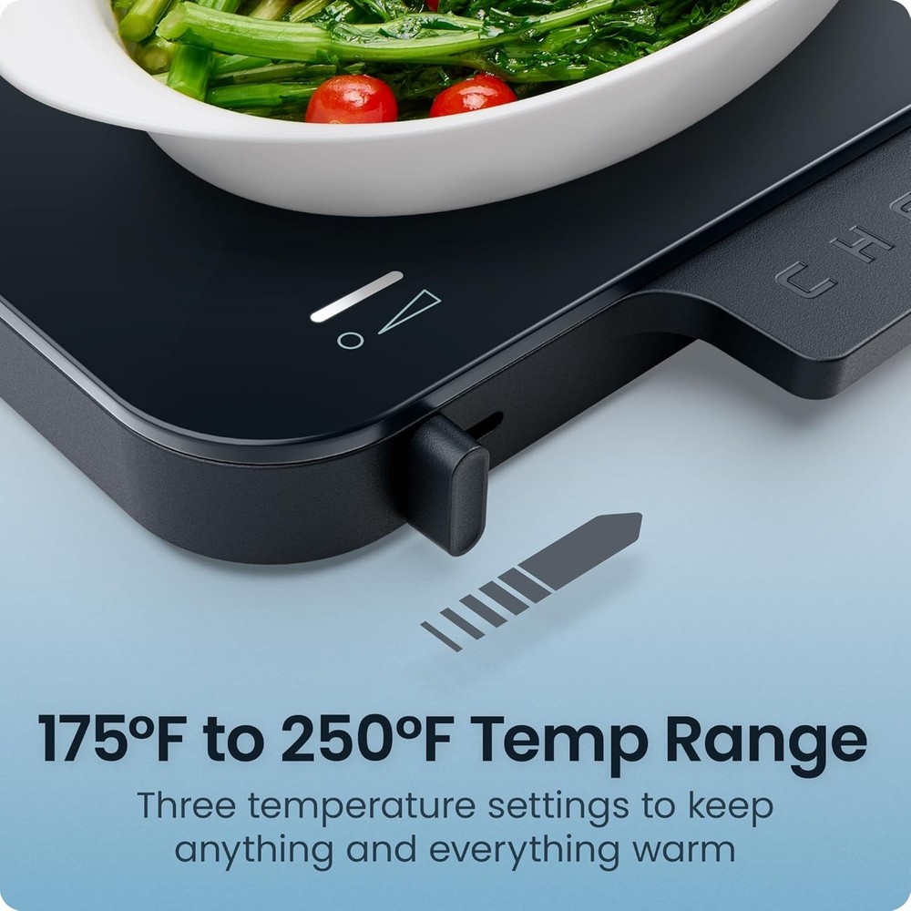 Chefman Everything Warmer Electric Warming Tray - Midnight (Open Box)