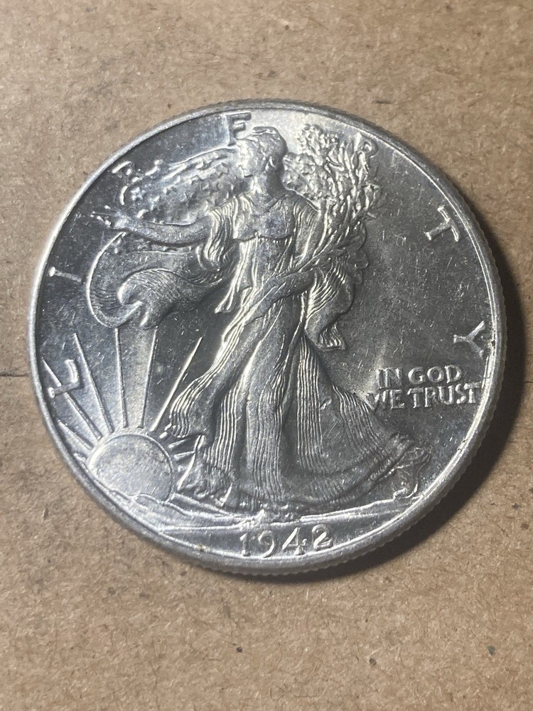 1942 Walking Liberty Half Dollar - Unc - As Shown! (#2111)