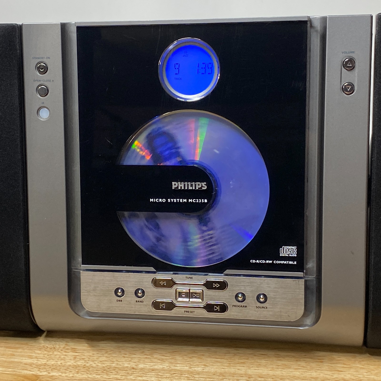 Philips MC235B/37 Micro Shelf Stereo System CD AM/FM w/ Speakers Tested Works