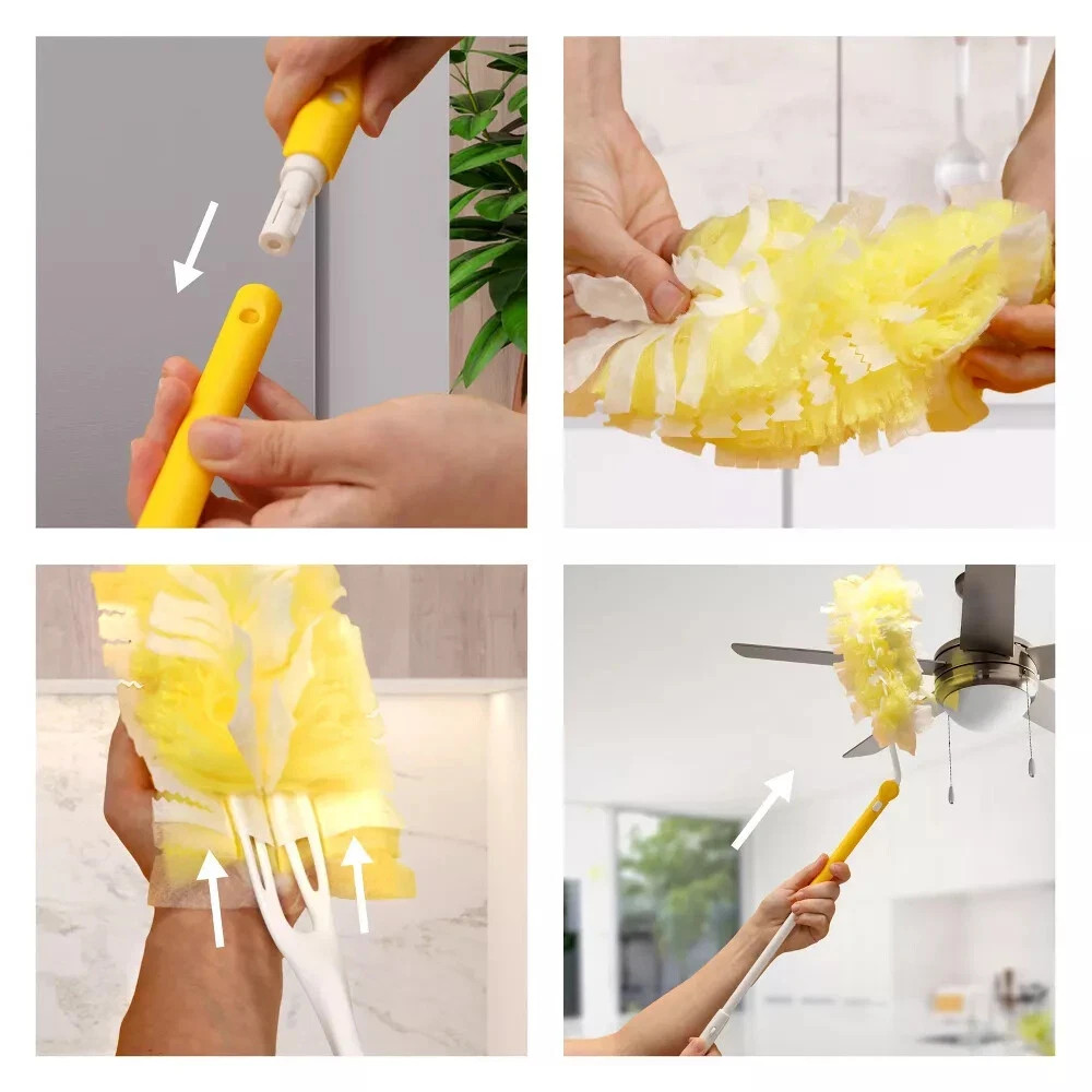 Super Extendable Dusting Kit with Heavy Duty Refills 1-Handle, 4- Dusters