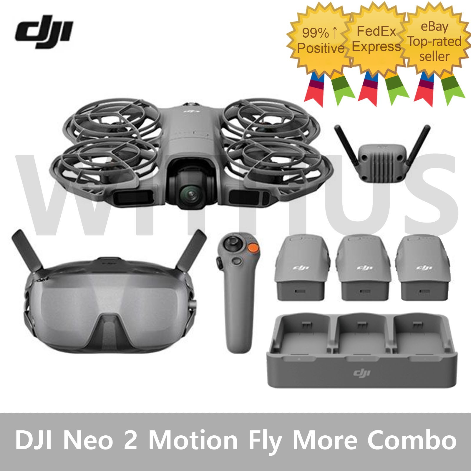 DJI Neo 2 Motion Fly More Combo (3 Battery) Camera Drone / No Tariffs In US=