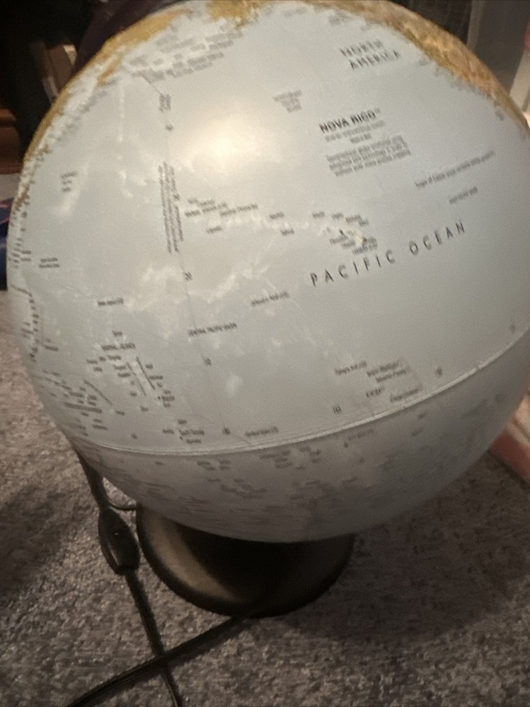 illuminated world globe