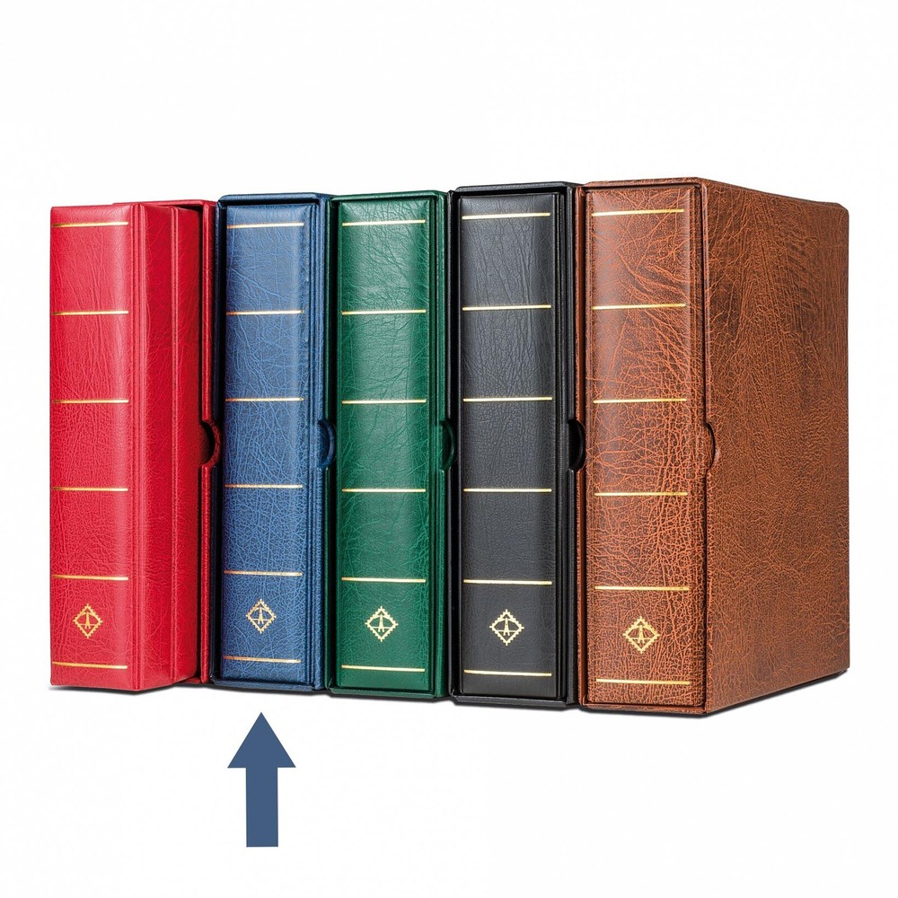 Stamp Collectibles Currency Album Giant Wide Vario 3 Ring Binder + Slipcase Blue