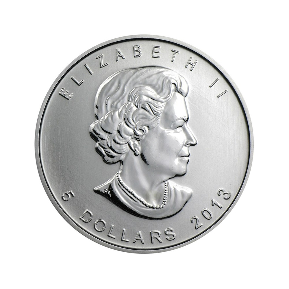2013 1-Ounce Canadian Maple Leaf Silver Round
