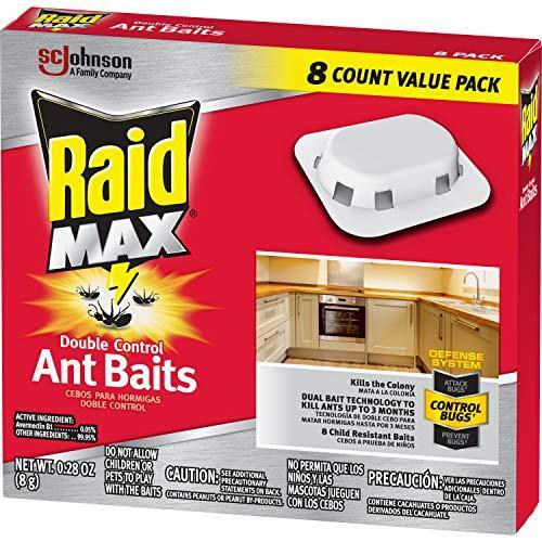 Raid Max Double Control Ant Baits, 0.28 oz, 8 CT (1)