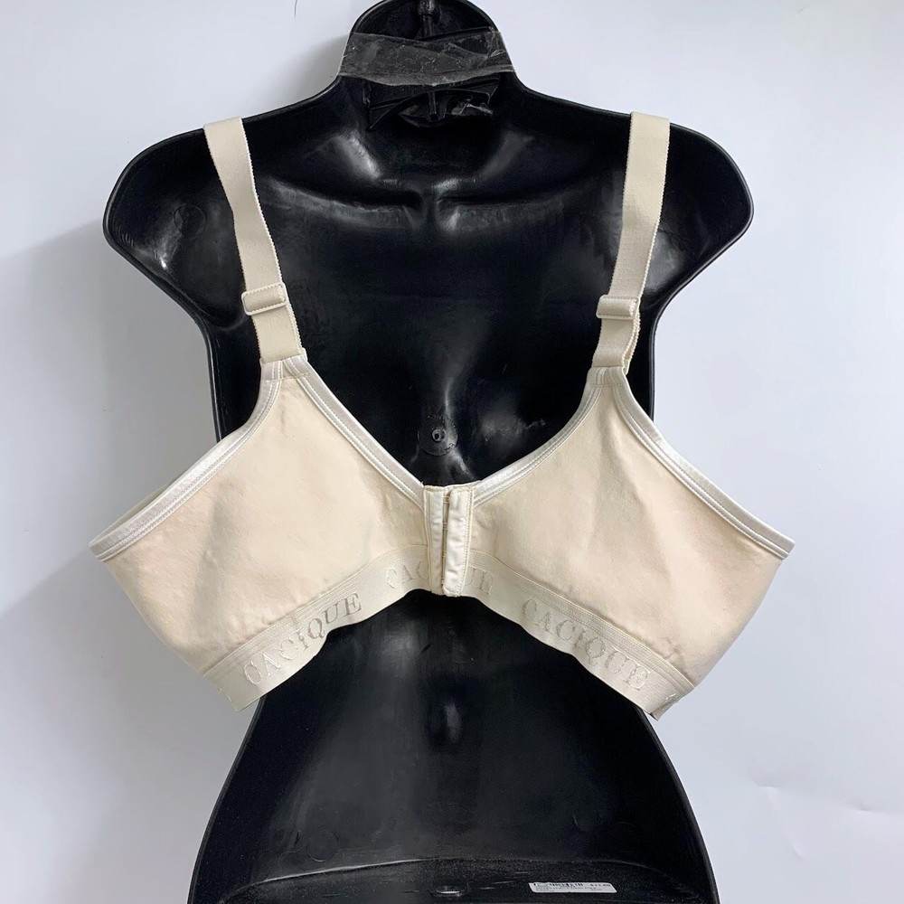 Cacique Women's Nude Unlined Adjustable Strap Full Coverage Bra Size 46D