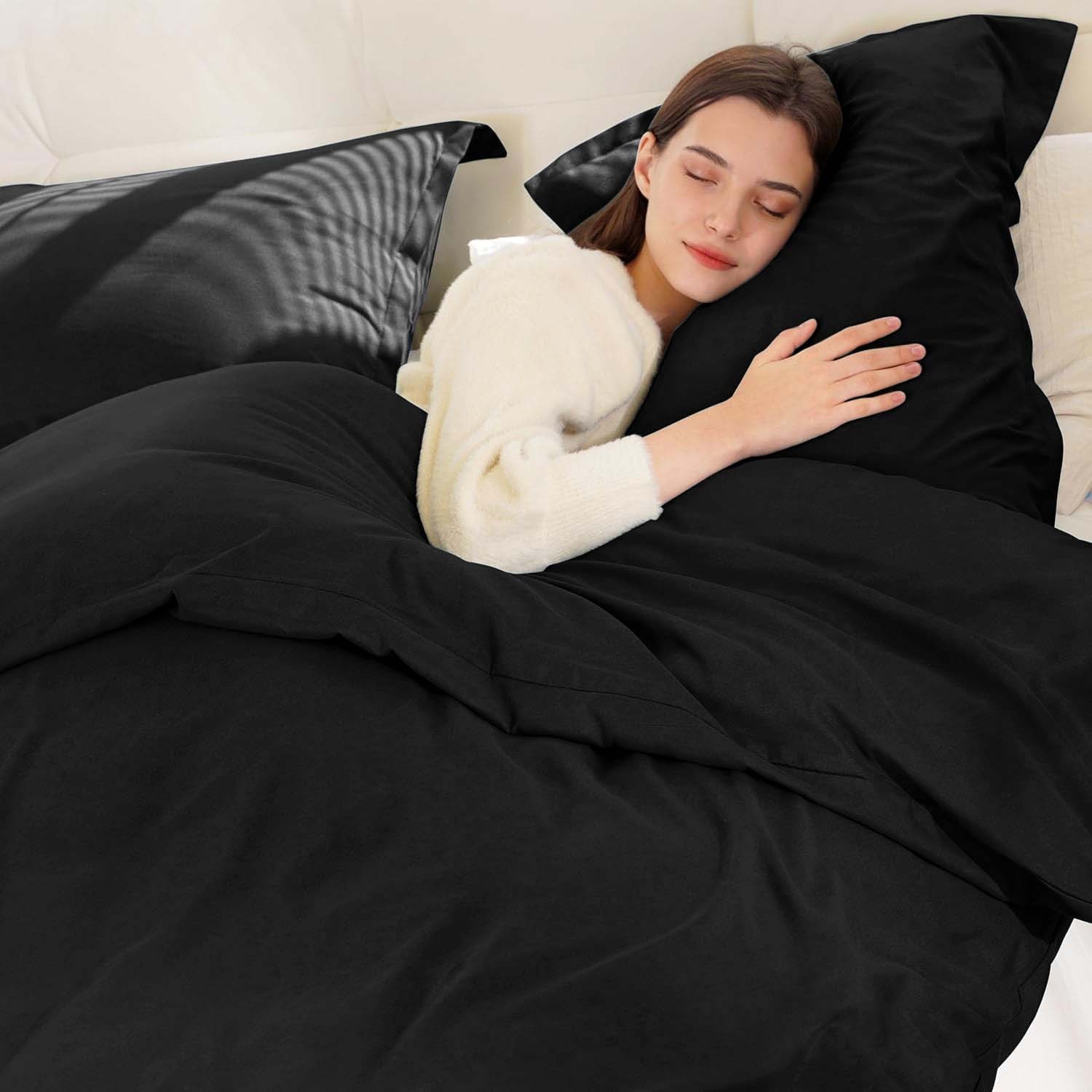 Hotel Quality Duvet Cover Sets Soft Textured Reversible Quilt Bedding Cover Set