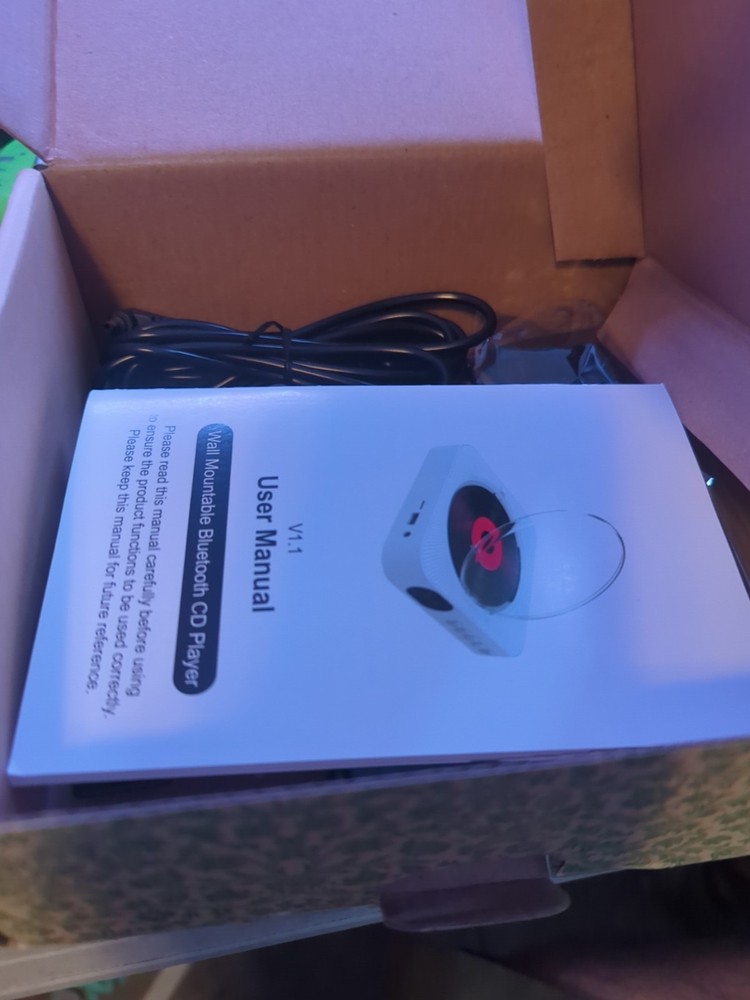 MICOCIOUS Black Portable CD Player with Bluetooth Desktop CD Player