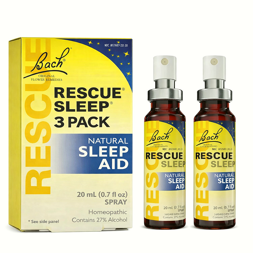 Bach RESCUE SLEEP Spray Natural Sleep Aid 0.7 fl oz 20mL PACK OF 2