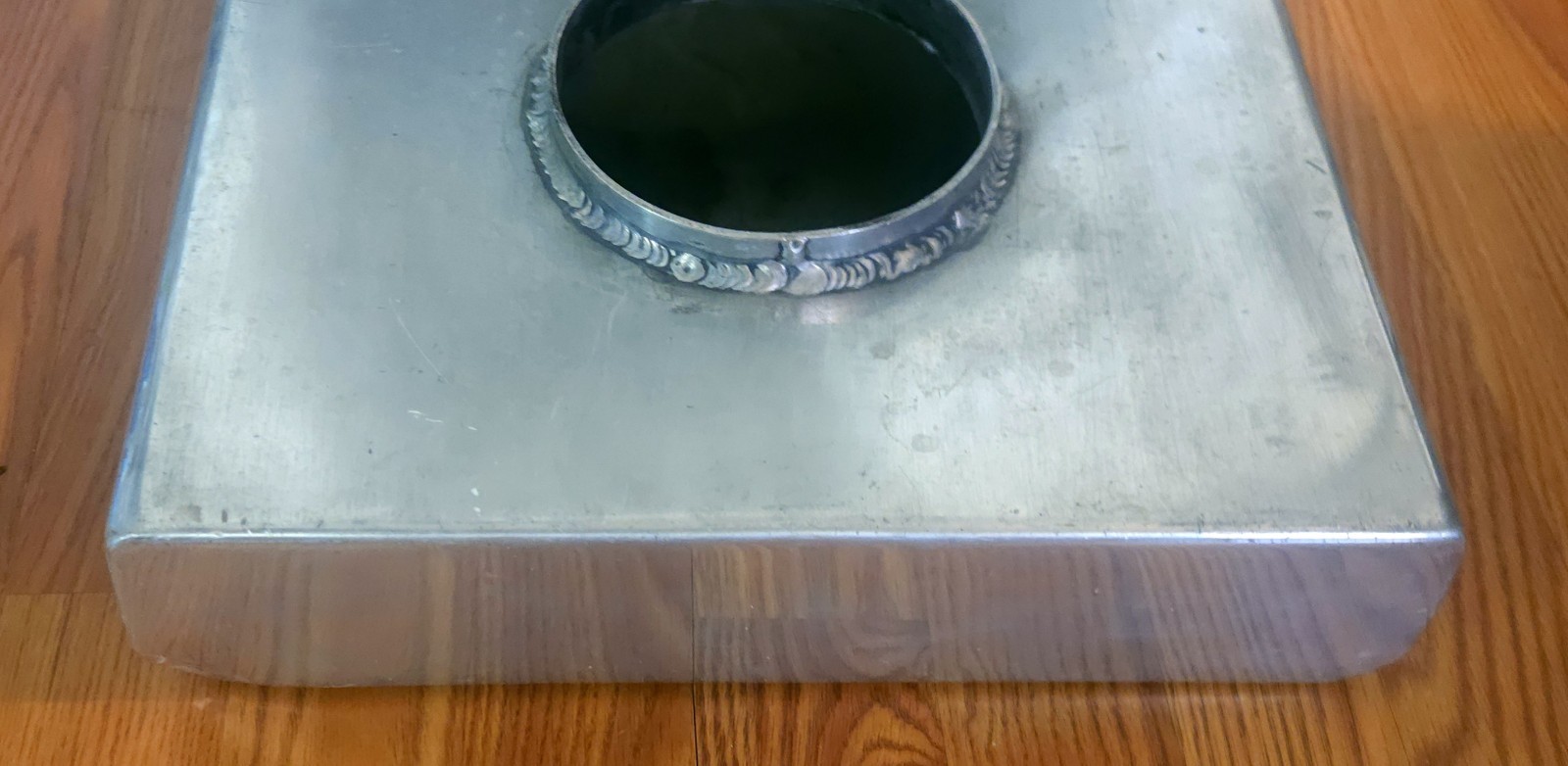 Vintage Polished Aluminum Dual Carb Drag Race Scoop Boat Hot Rod Holley 4150 NR!