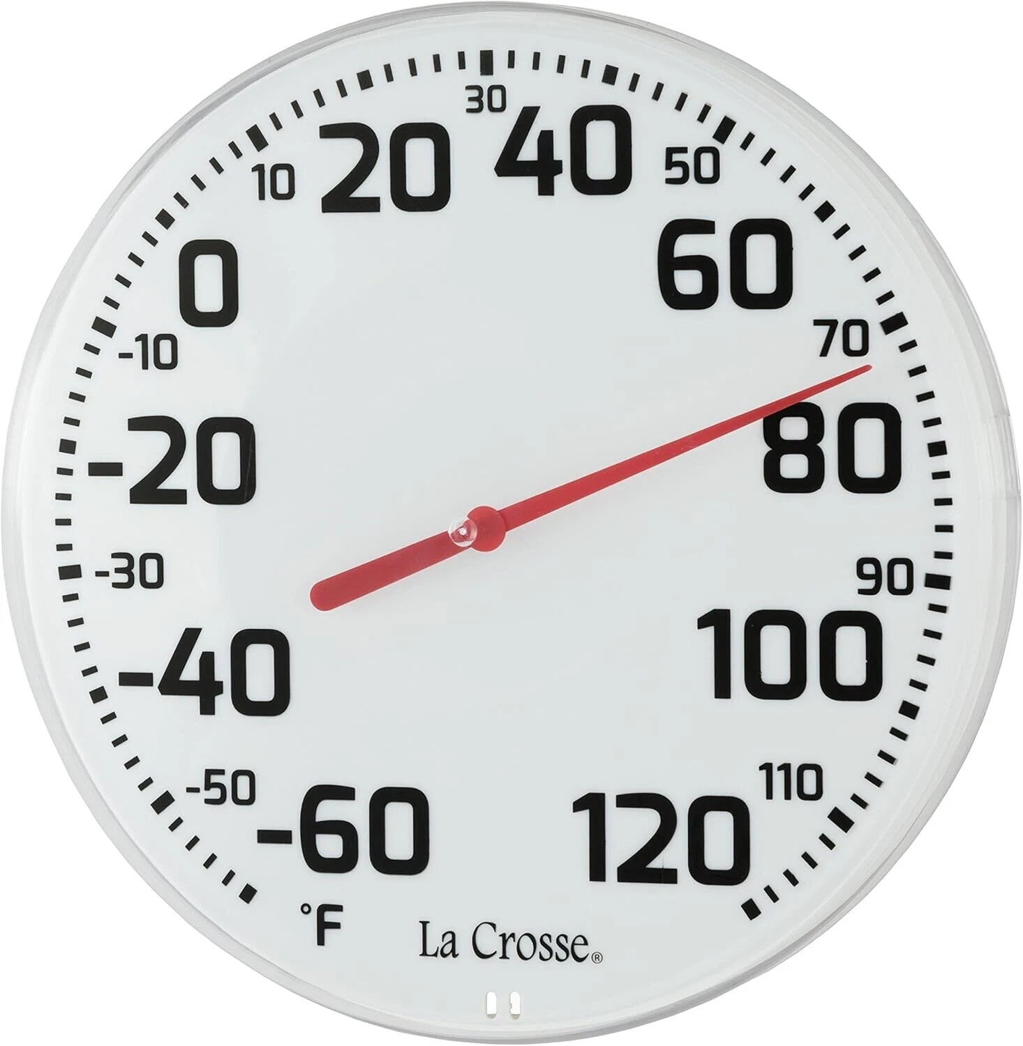 Large Outdoor Indoor Thermometer Easy Read Analog Display Weather Resistant