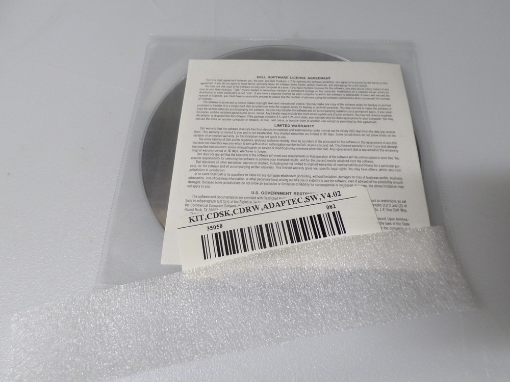 ADAPTEC EASY CD CREATO0R 4.02 (DISC) - DELL VERSION 3.0 - WINDOWS NT/95/98/2000